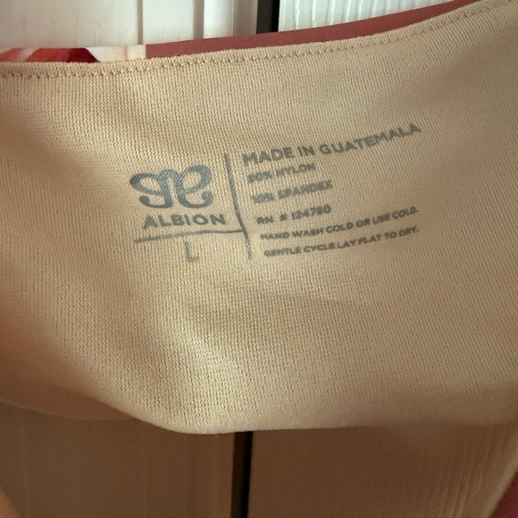 Albion Fit Women’s Large Rise Bralette Swim Top Adjustable Straps Pink rose - Picture 3 of 3